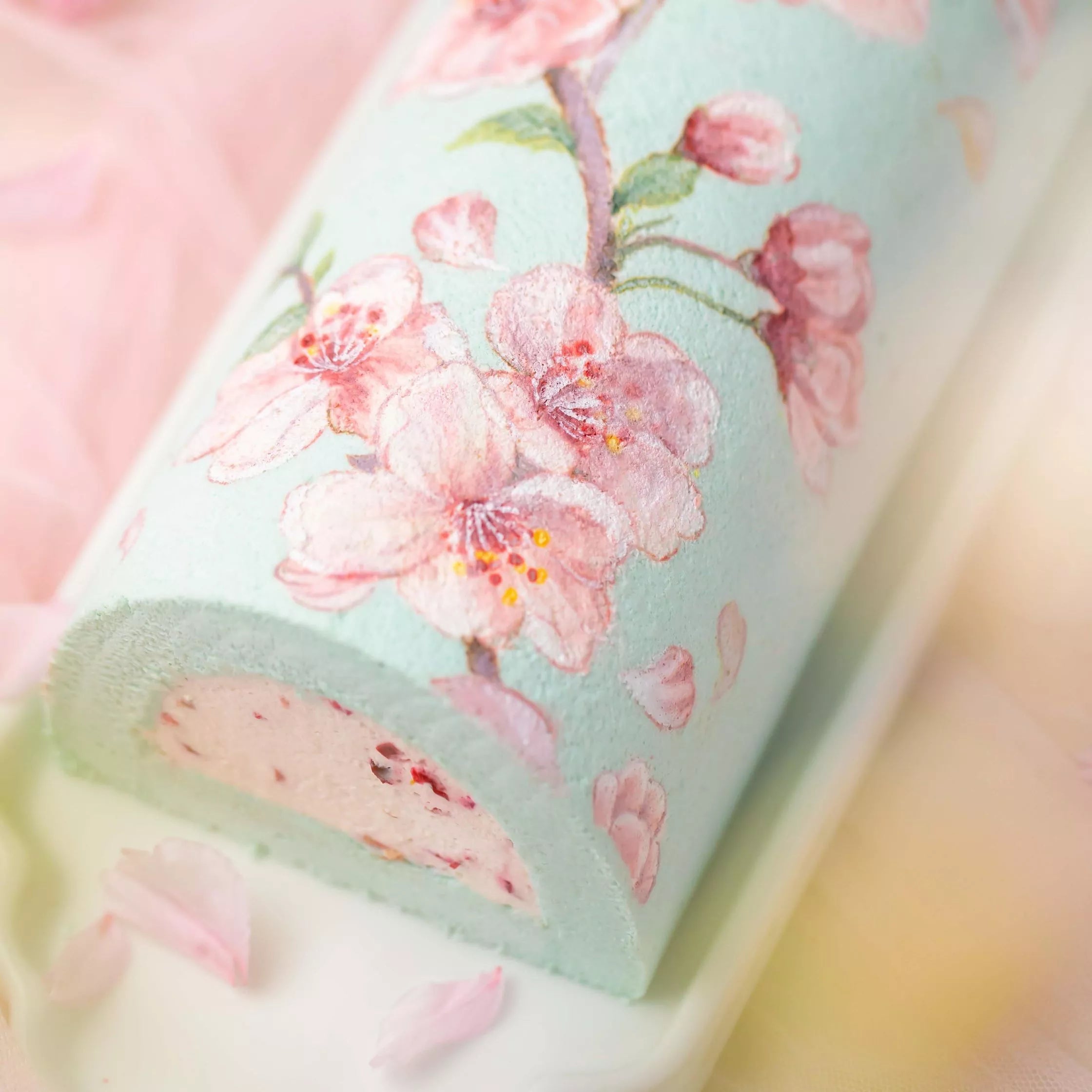 Hand-Painted Plum Blossom Swiss Roll Masterclass
