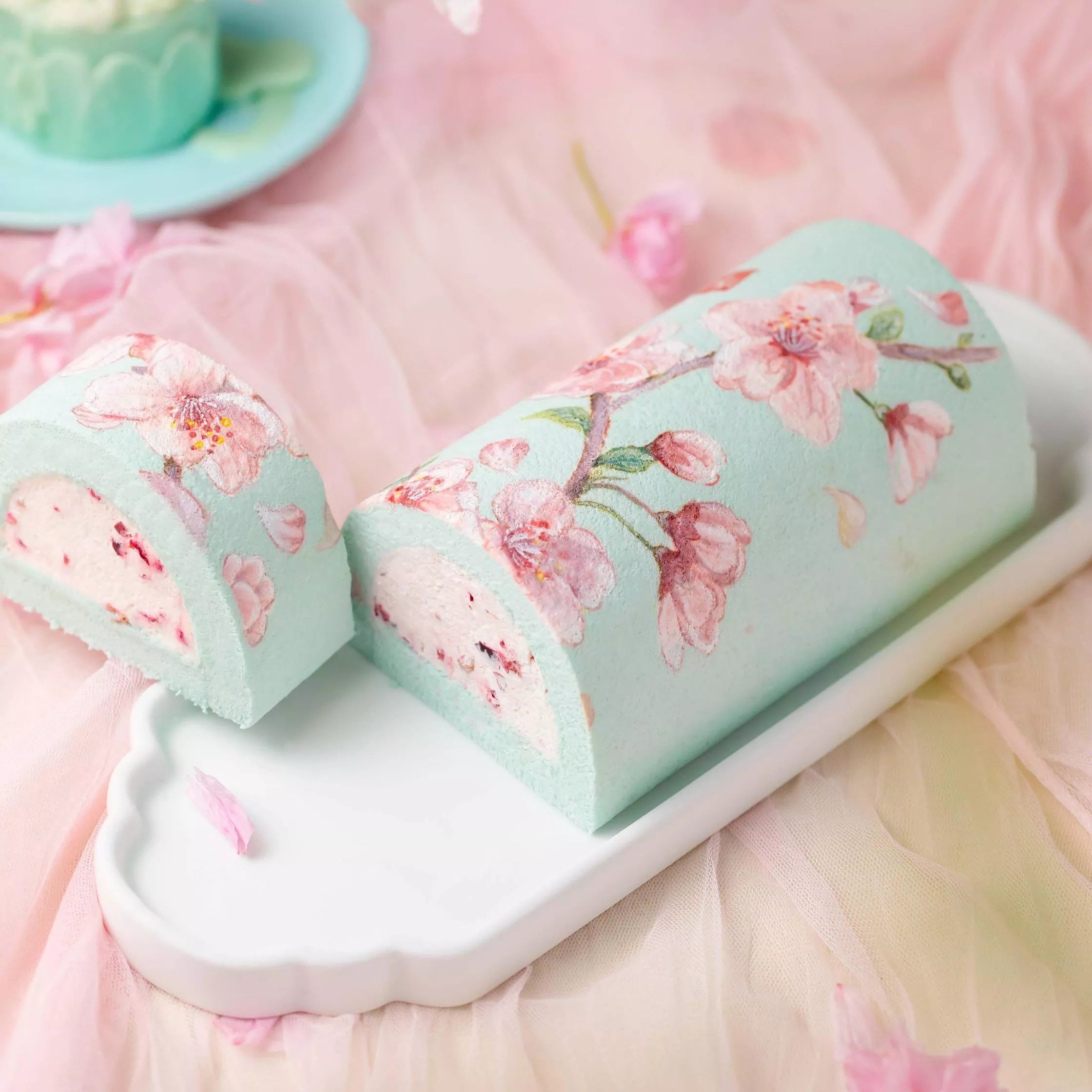 Hand-Painted Plum Blossom Swiss Roll Masterclass