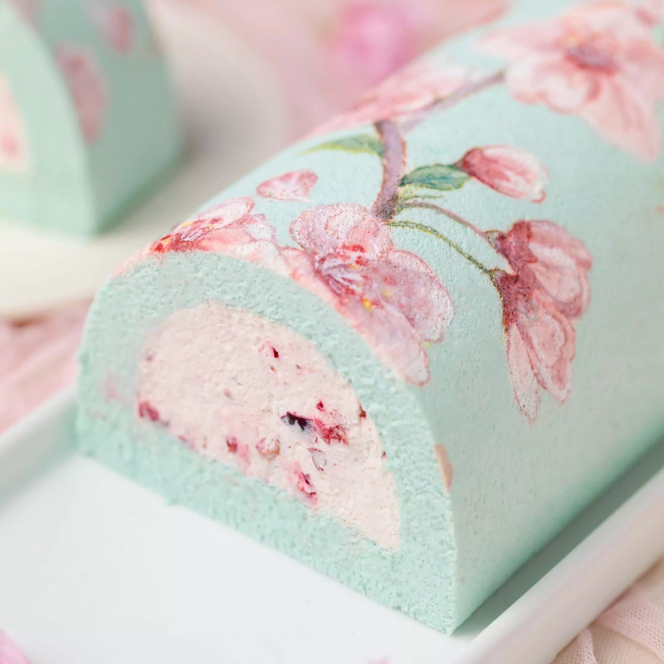Hand-Painted Plum Blossom Swiss Roll Masterclass