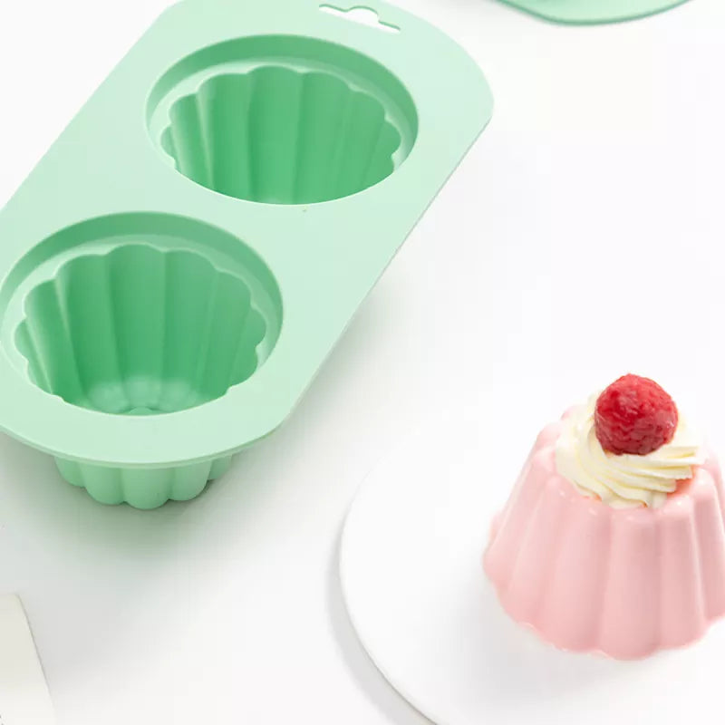 2-Cavity Silicone Mold for Mousse Cakes
