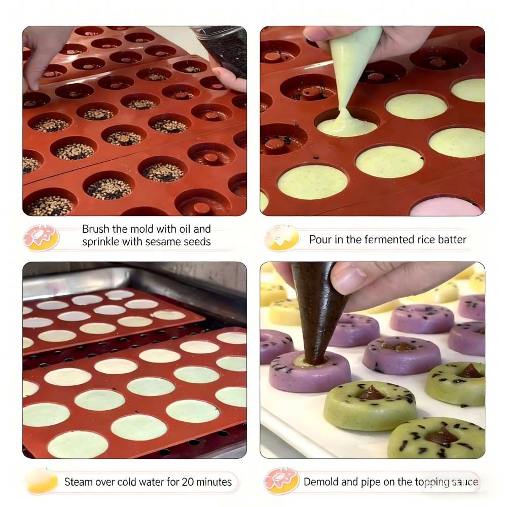 18-Cavity Mini Donut Silicone Mold