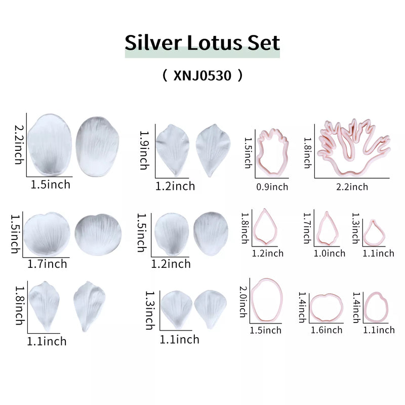 Realistic Anemone Sugar Paste Cutting And Embossing Silicone Mold Set