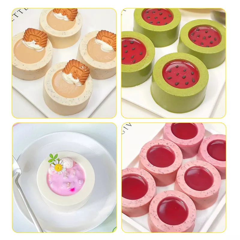2-Cavity Silicone Mold for Mousse Cakes