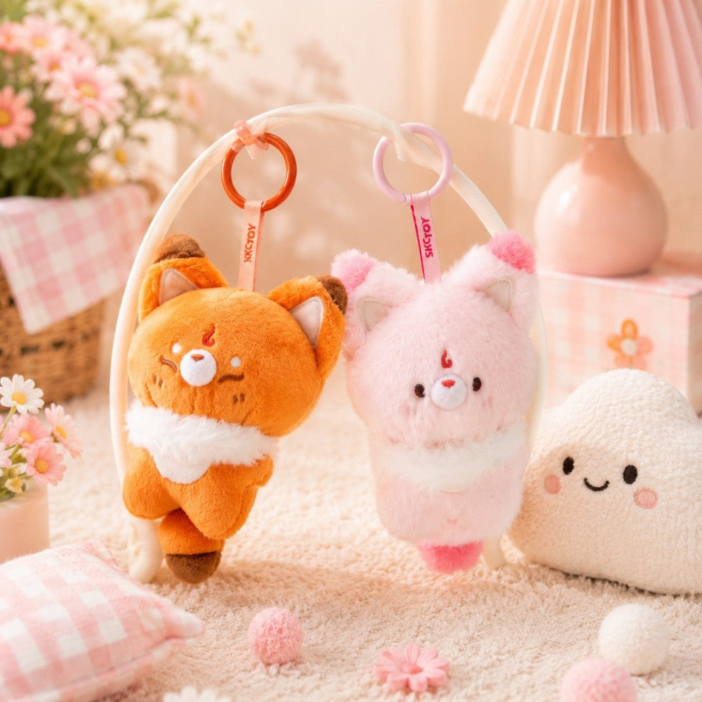 Adorable Mini Fox Plushie Pendant - Soft Backpack Accessory