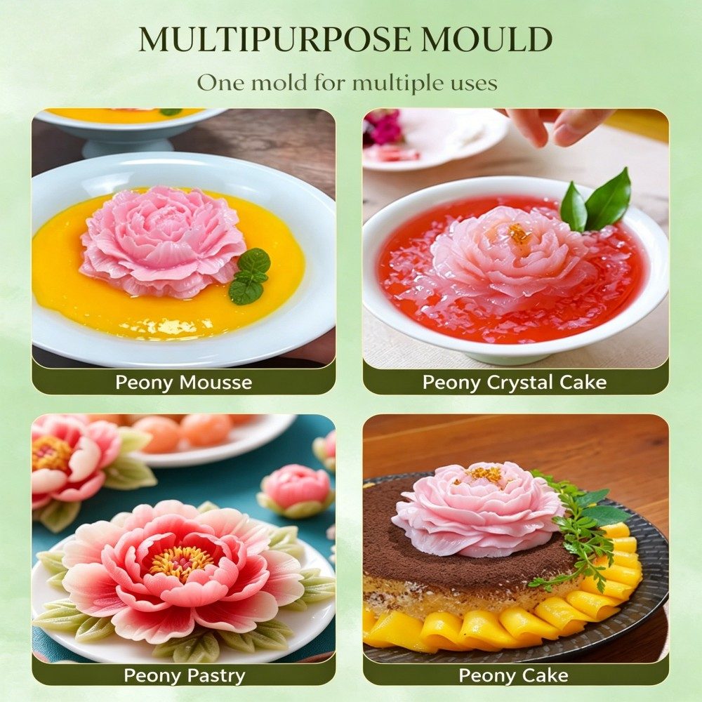 Peony Flower Silicone Mold