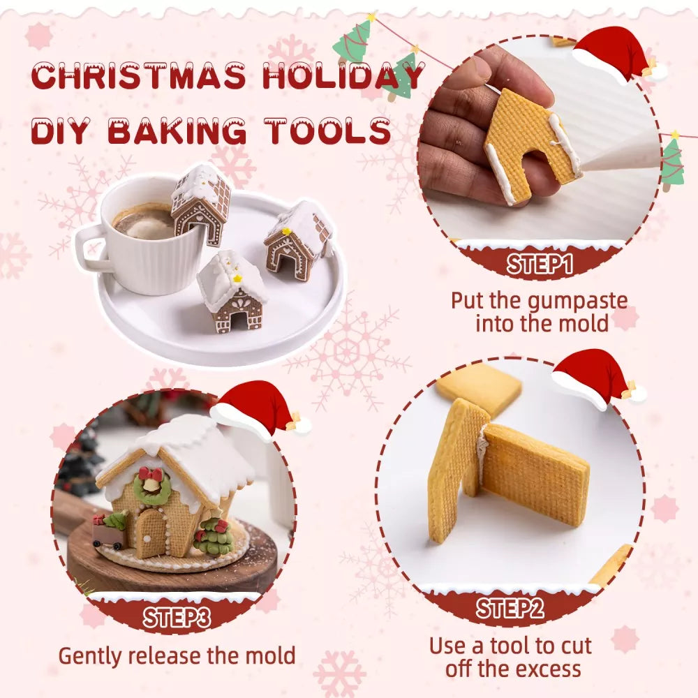 Christmas Gingerbread House Cutter & Embosser Mold