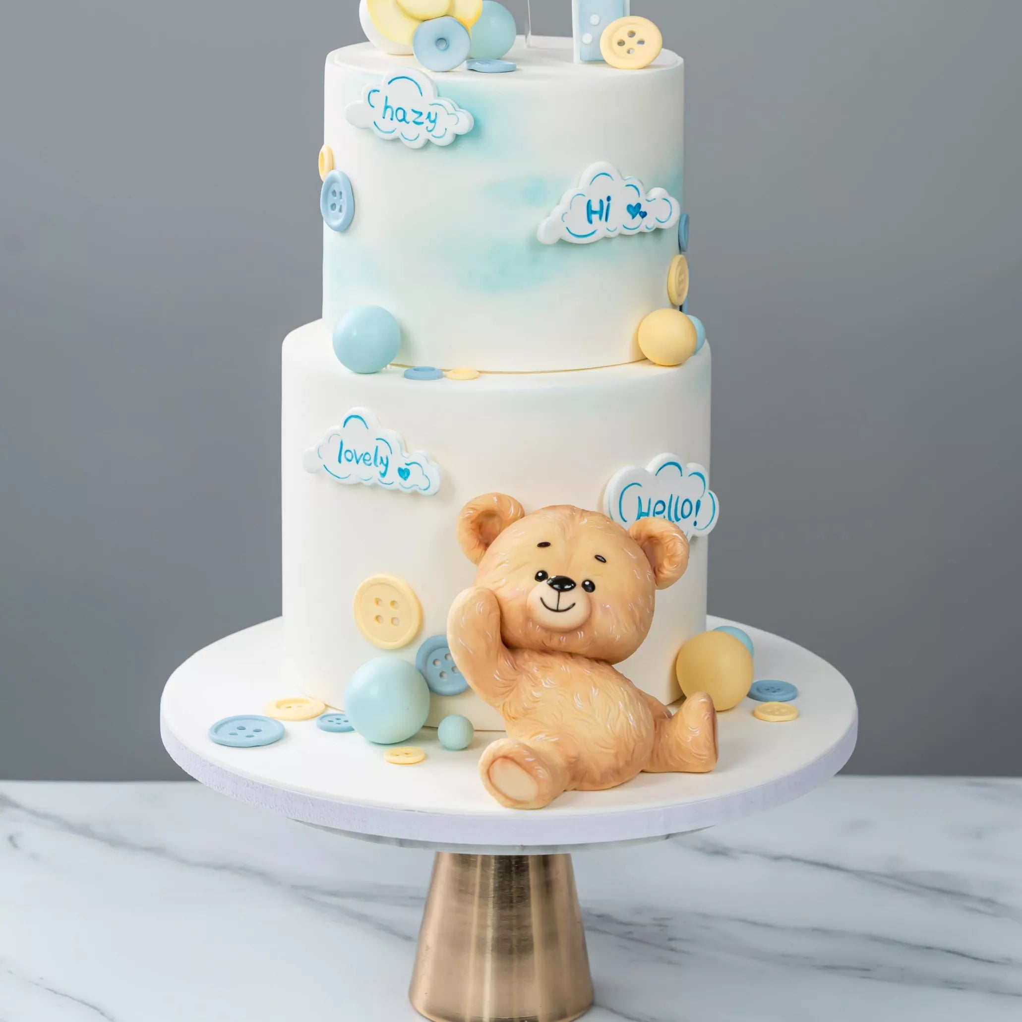 Fondant Pinwheel Teddy Bear Cake Course