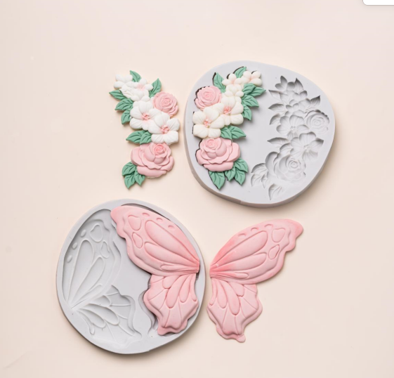 Butterfly and Rose Mold