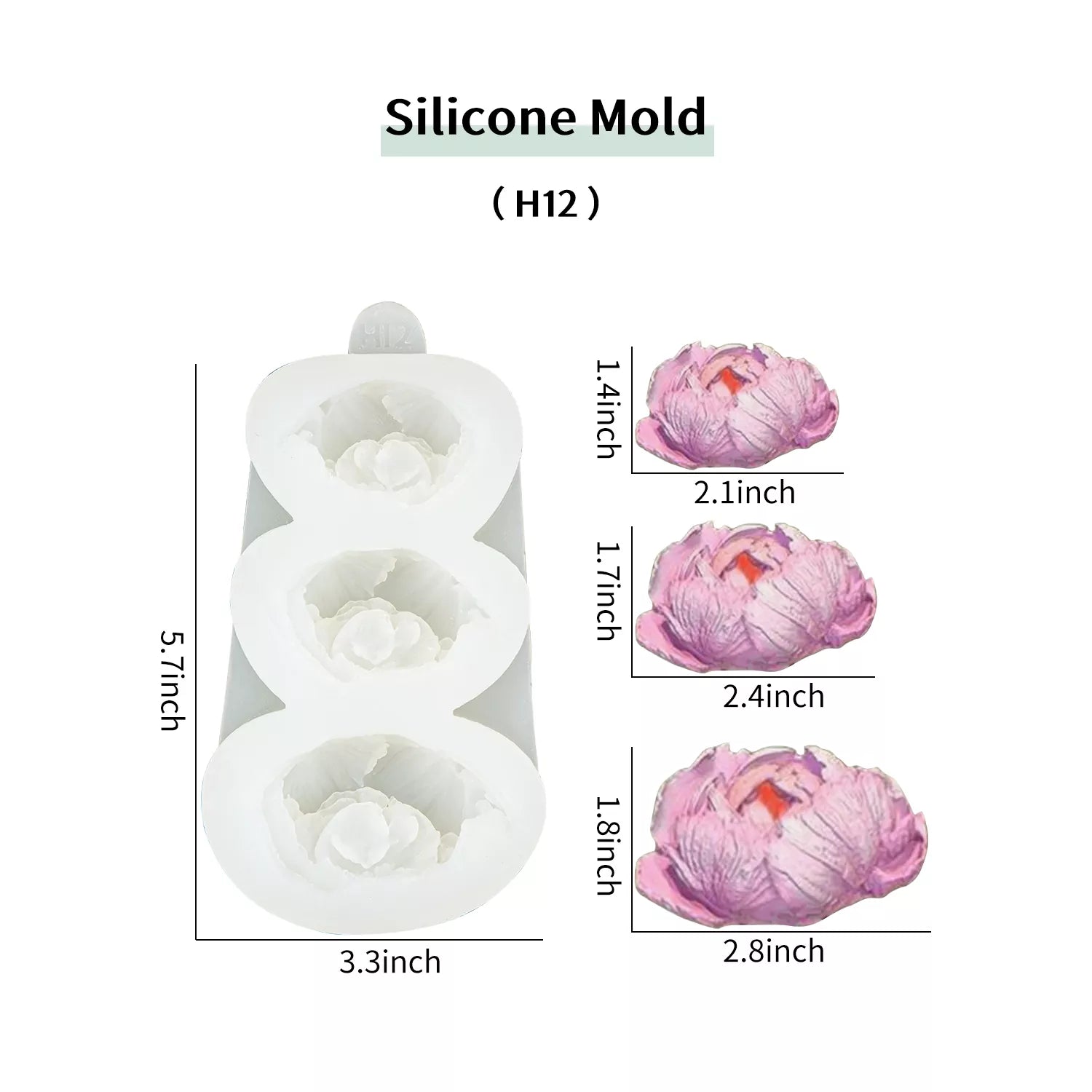 Flower Piping SIlicone Molds Set