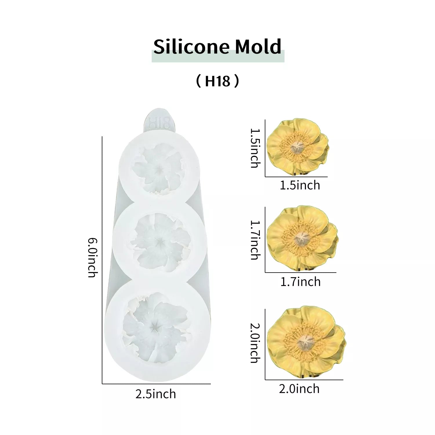 Flower Piping SIlicone Molds Set