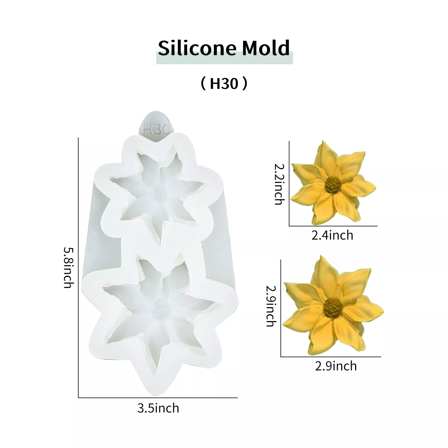 Flower Piping SIlicone Molds Set