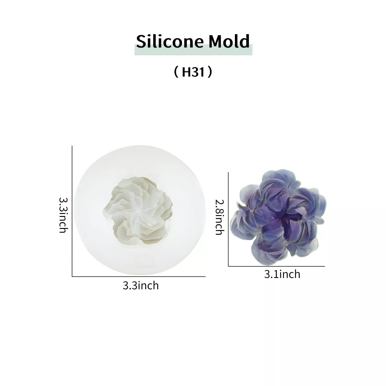 Flower Piping SIlicone Molds Set