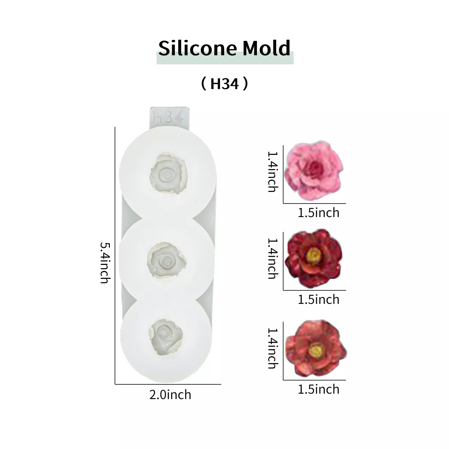 Flower Piping SIlicone Molds Set