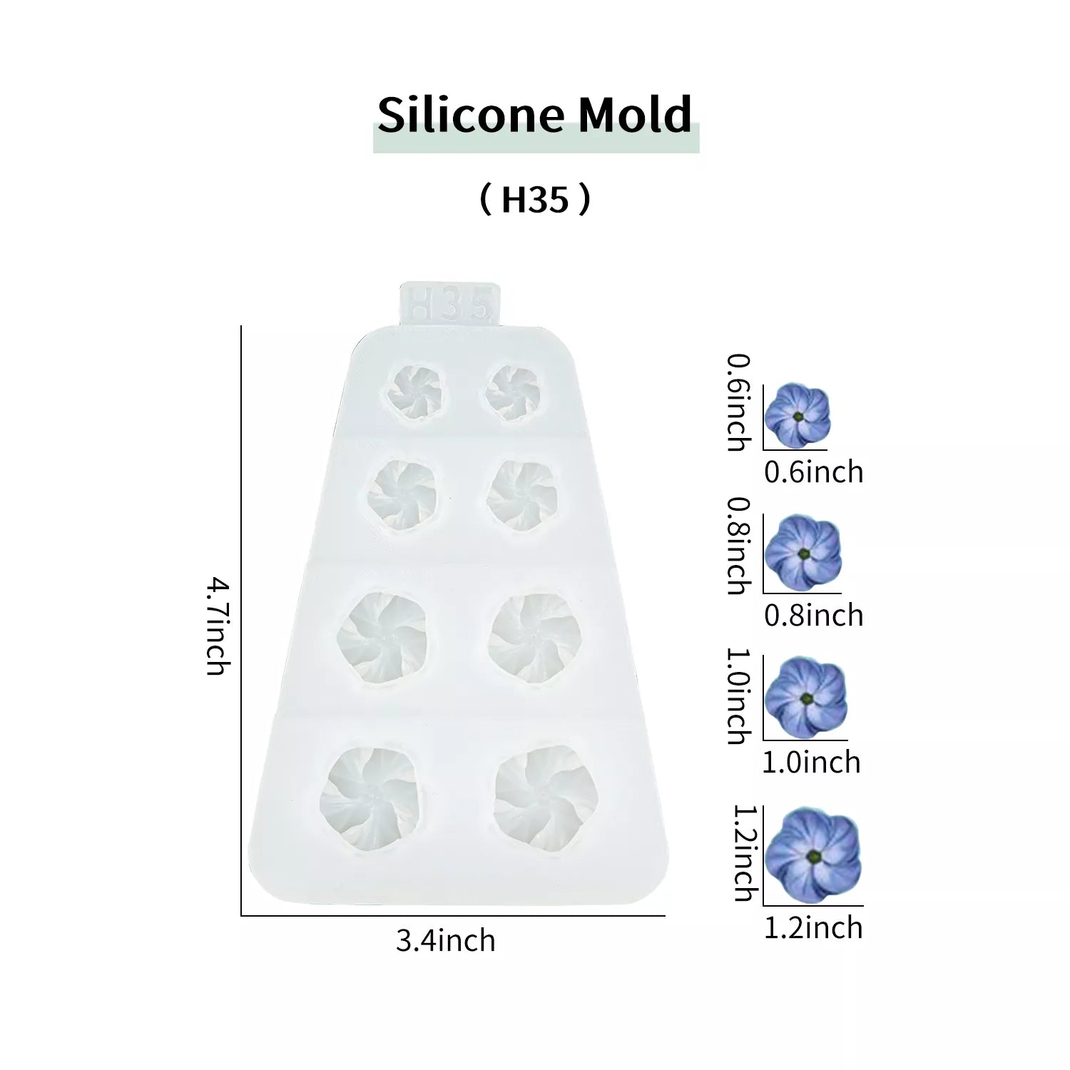 Flower Piping SIlicone Molds Set