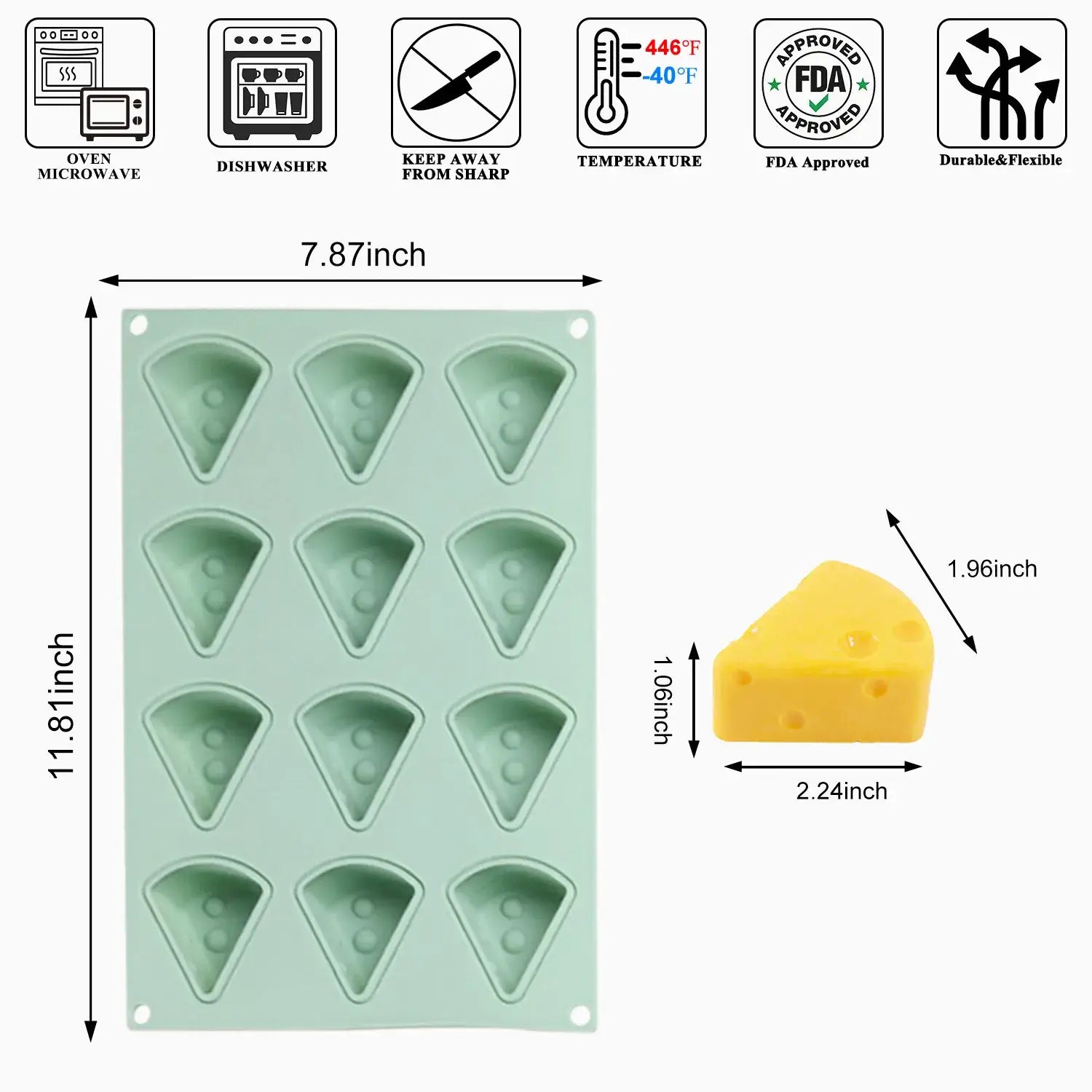 12 Cups Silicone Cheese Mold