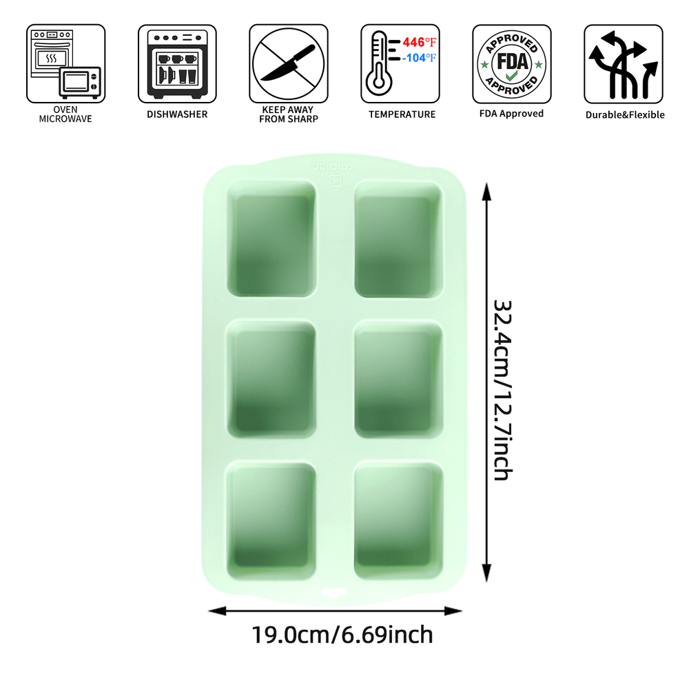 Multi-Use Rectangular Silicone Cake Mold for Baking and Ice Cubes | Qeleg®
