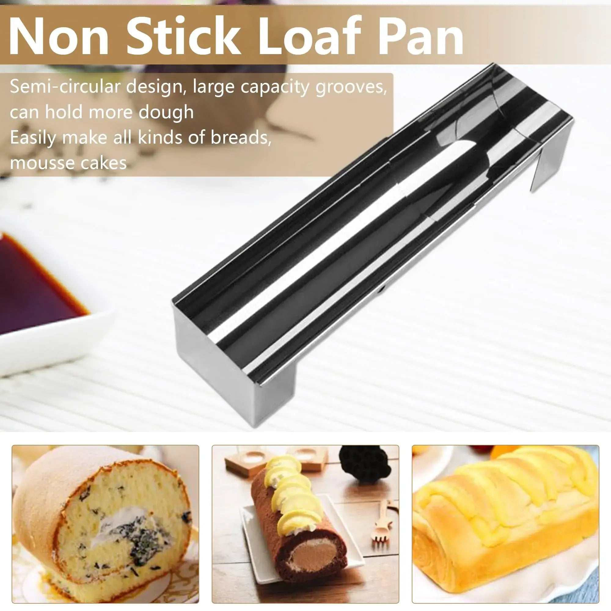 U Shaped Adjustable Cake Mold Loaf Pan Non Stick Bakeware for Bread Qeleg