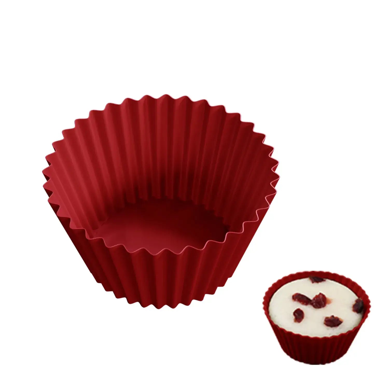 Cup de muffin de silicona reutilizable